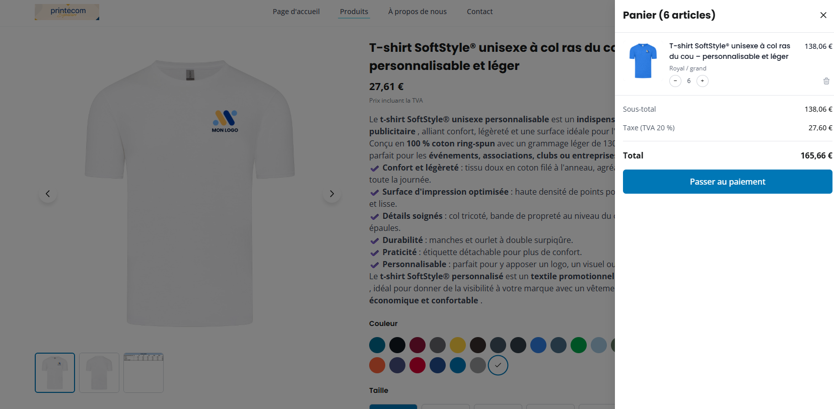 Commande et paiement en ligne